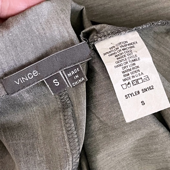 Vince Structured Shirt Dress Button Up Gray - Picture 10 of 10